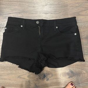 7 For All Mankind Denim Cut off shorts black Sz 26